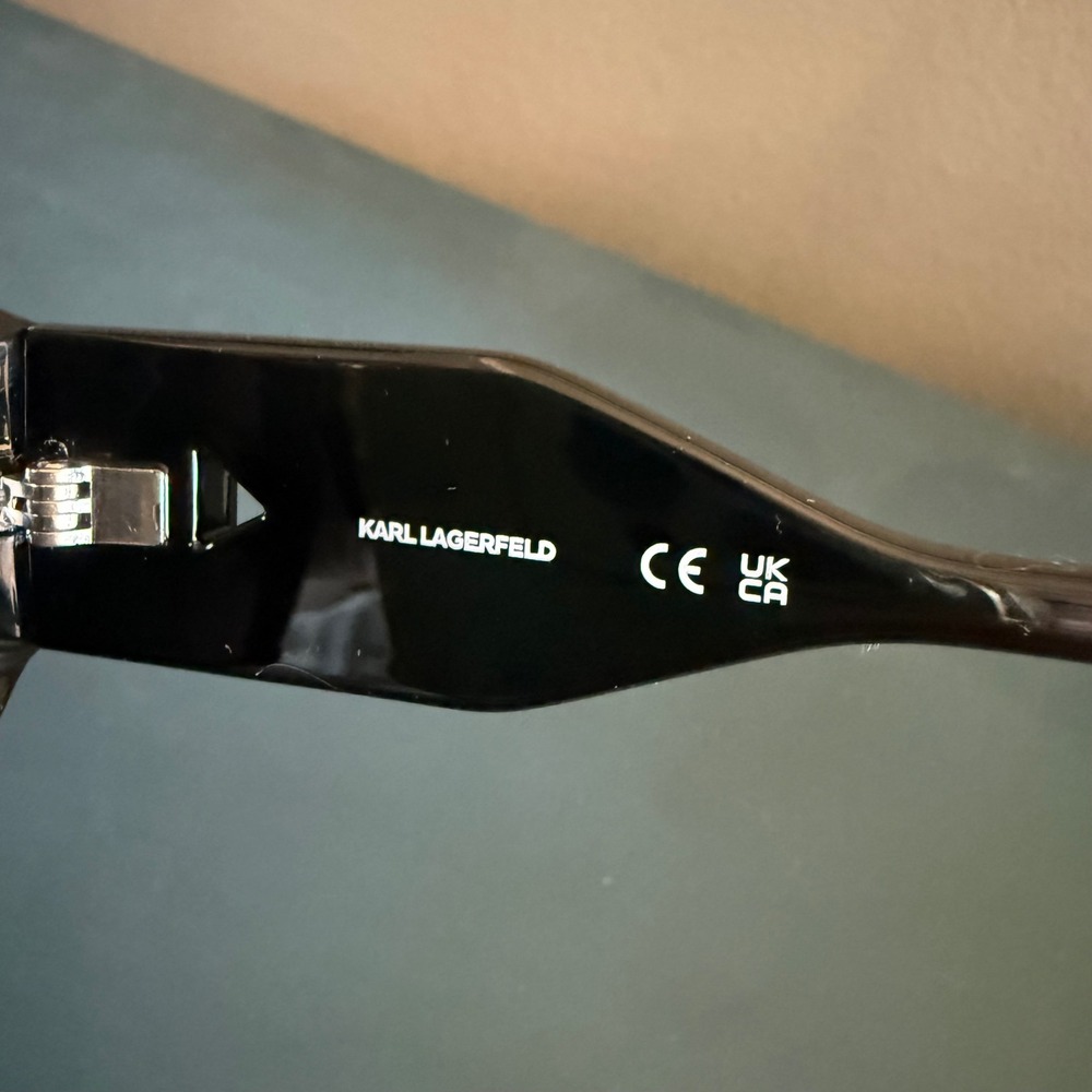 Karl Lagerfeld Womens Black Geometric Oversized Sunglasses KL6146S N‎ 001 - Picture 5 of 7